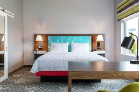 Spacious king suite with working desk