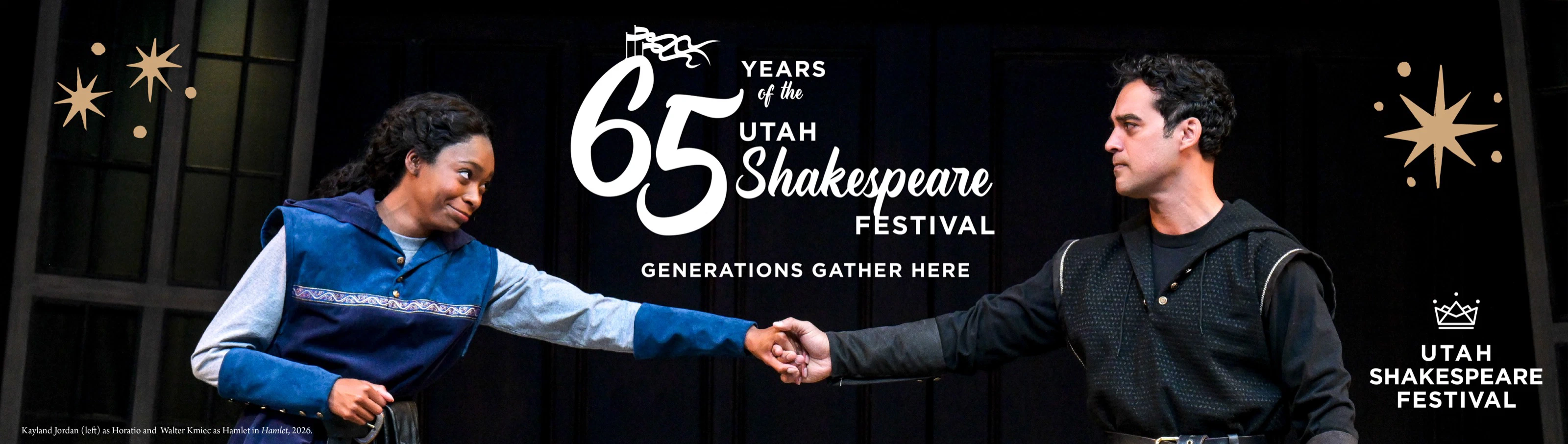 65th Anniversary Season - Kayland Jordan as Horatio and Walter Kmiec as Hamlet