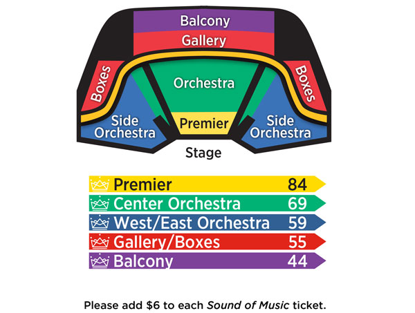 Randall L. Jones Theatre Seating Chart and Prices