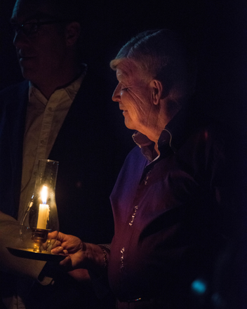 Fred C. Adams on Closing Night of the Adams Theatre